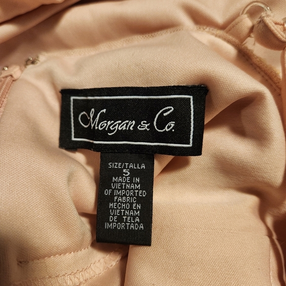 Morgan & Co Blush Sequin Evening Gown - Picture 7 of 8